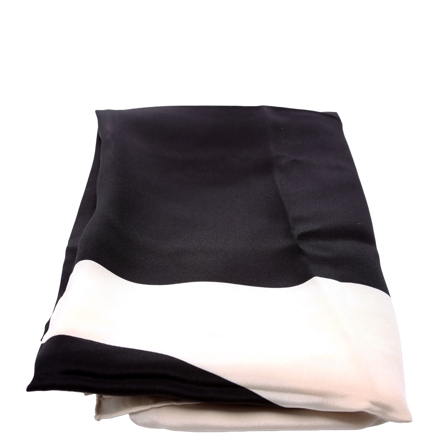 CC Logo Wrap Silk Scarf Cream/Black