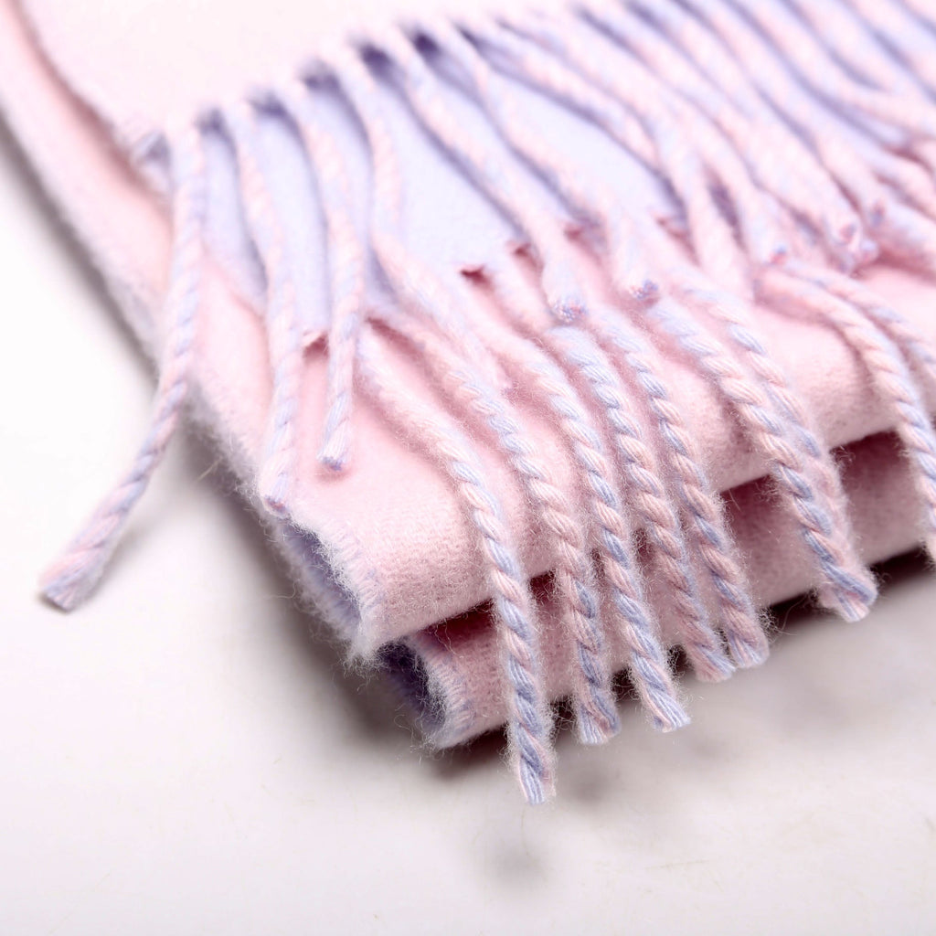 Mint/Sugar Reversible Cashmere Scarf Purple/Pink