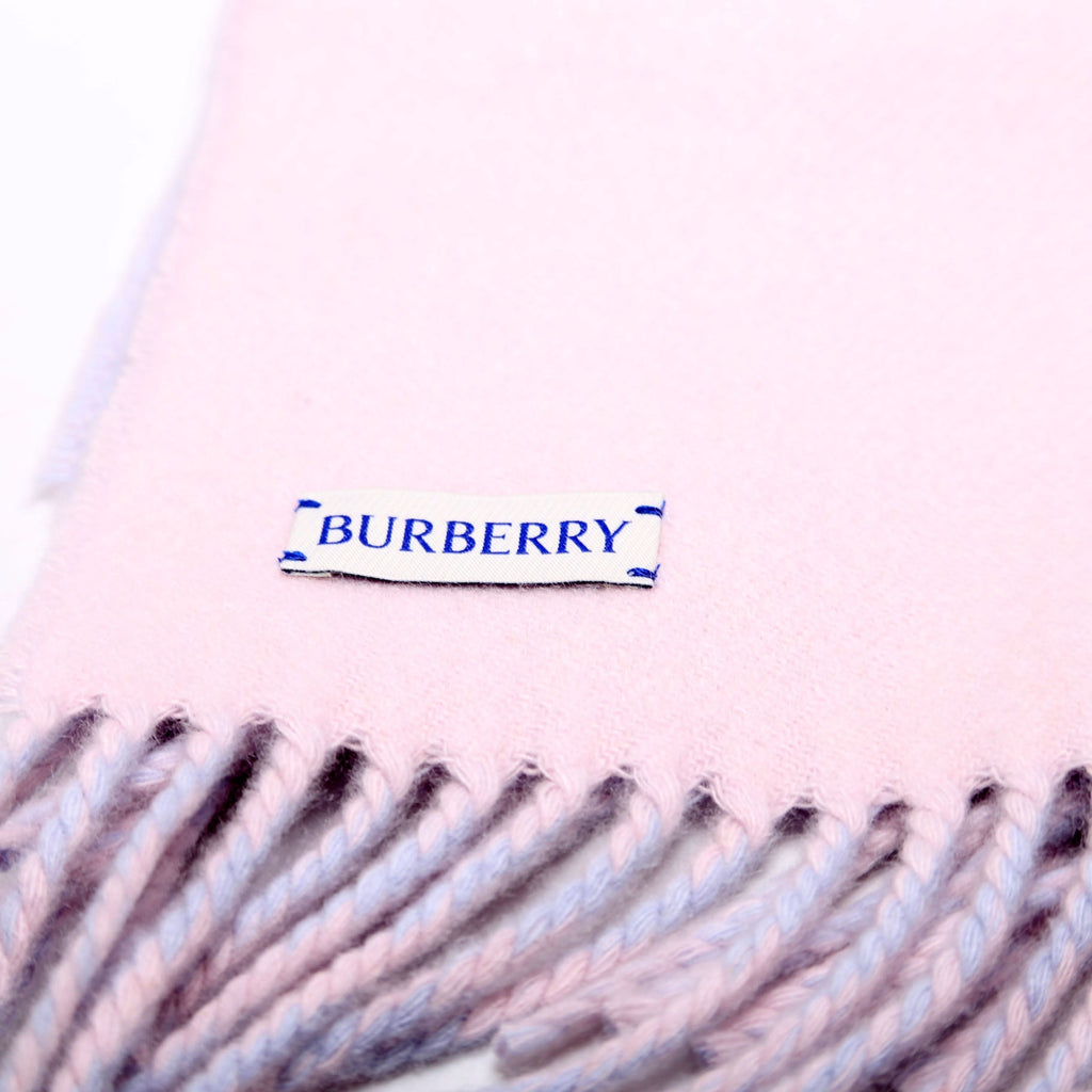 Mint/Sugar Reversible Cashmere Scarf Purple/Pink