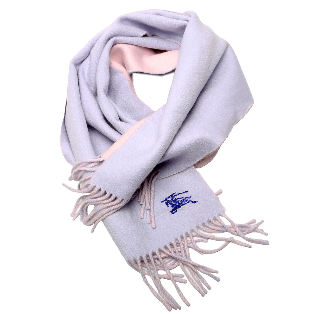 Mint/Sugar Reversible Cashmere Scarf Purple/Pink