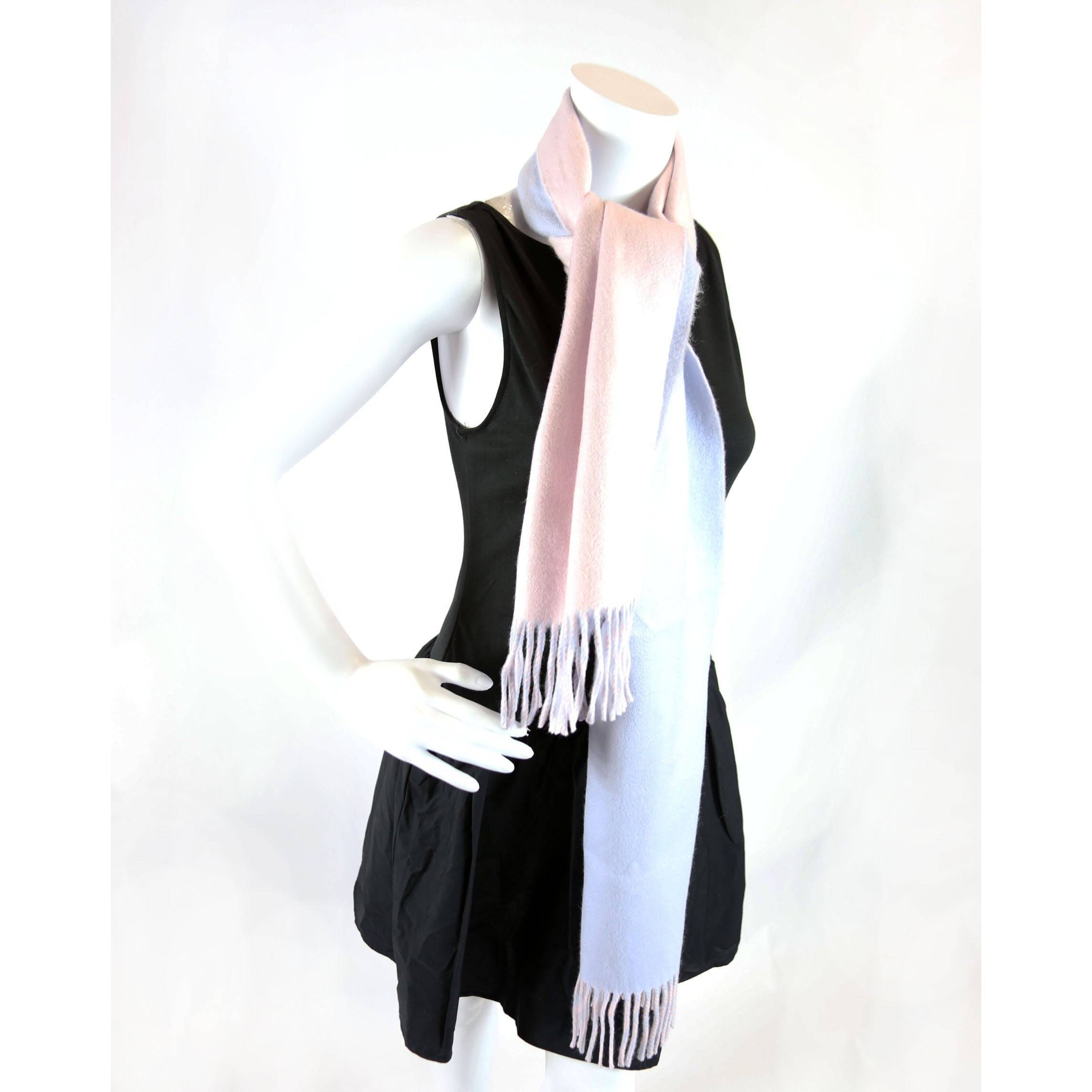 Mint/Sugar Reversible Cashmere Scarf Purple/Pink
