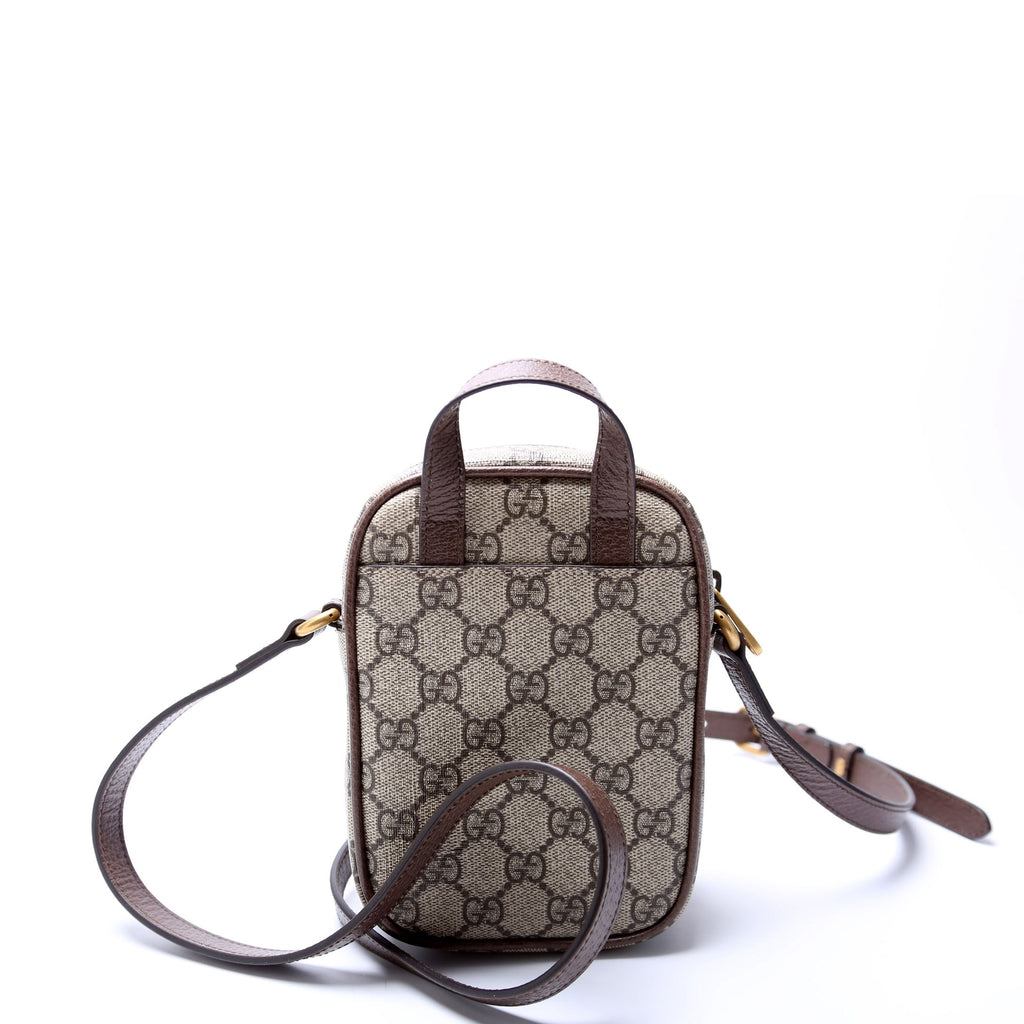 Gucci 671682 GG Supreme Ophidia Mini Shoulder Bag Brown