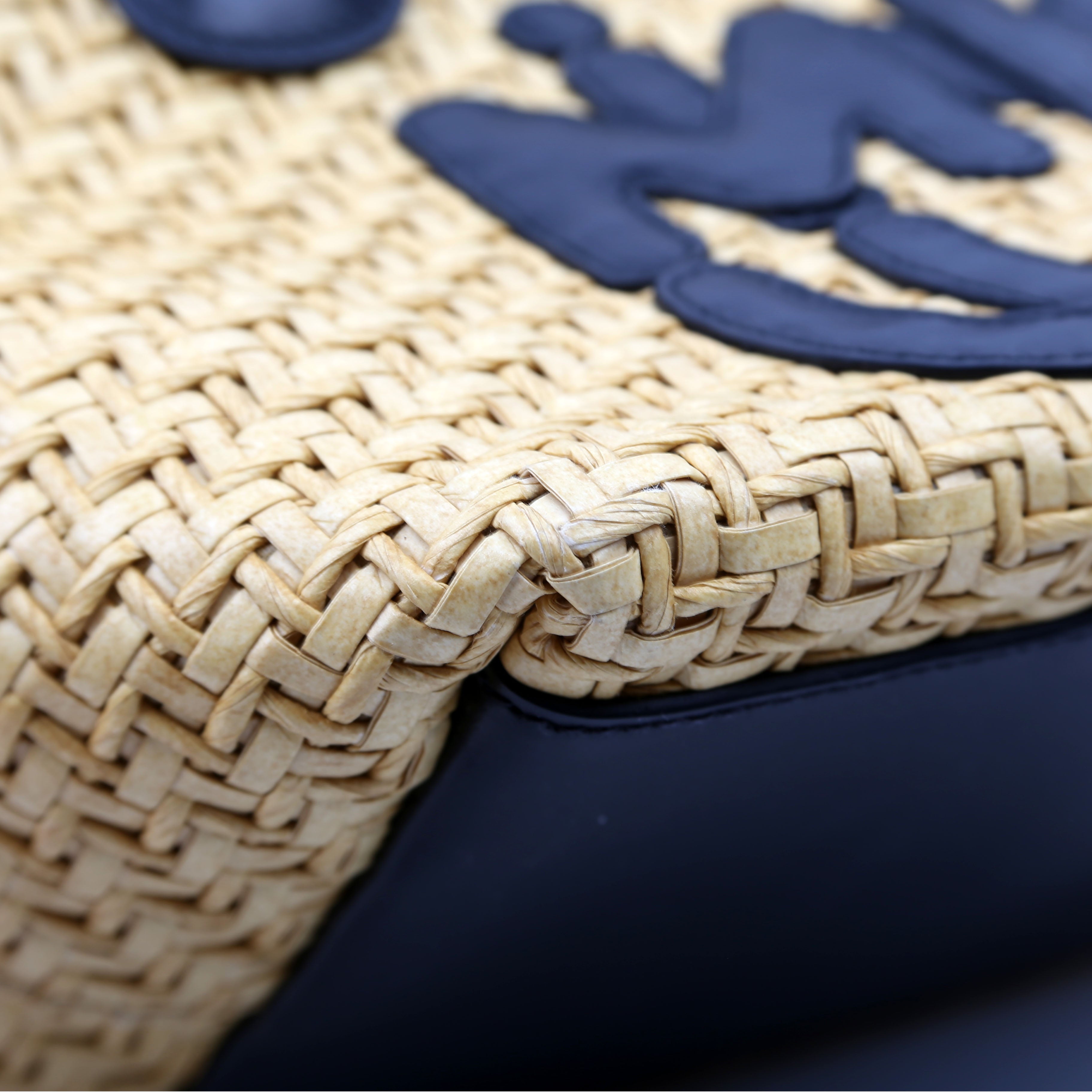 Miu Miu Logo Straw Top Handle