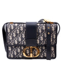 30 Montaigne Chain Bag Navy/Beige