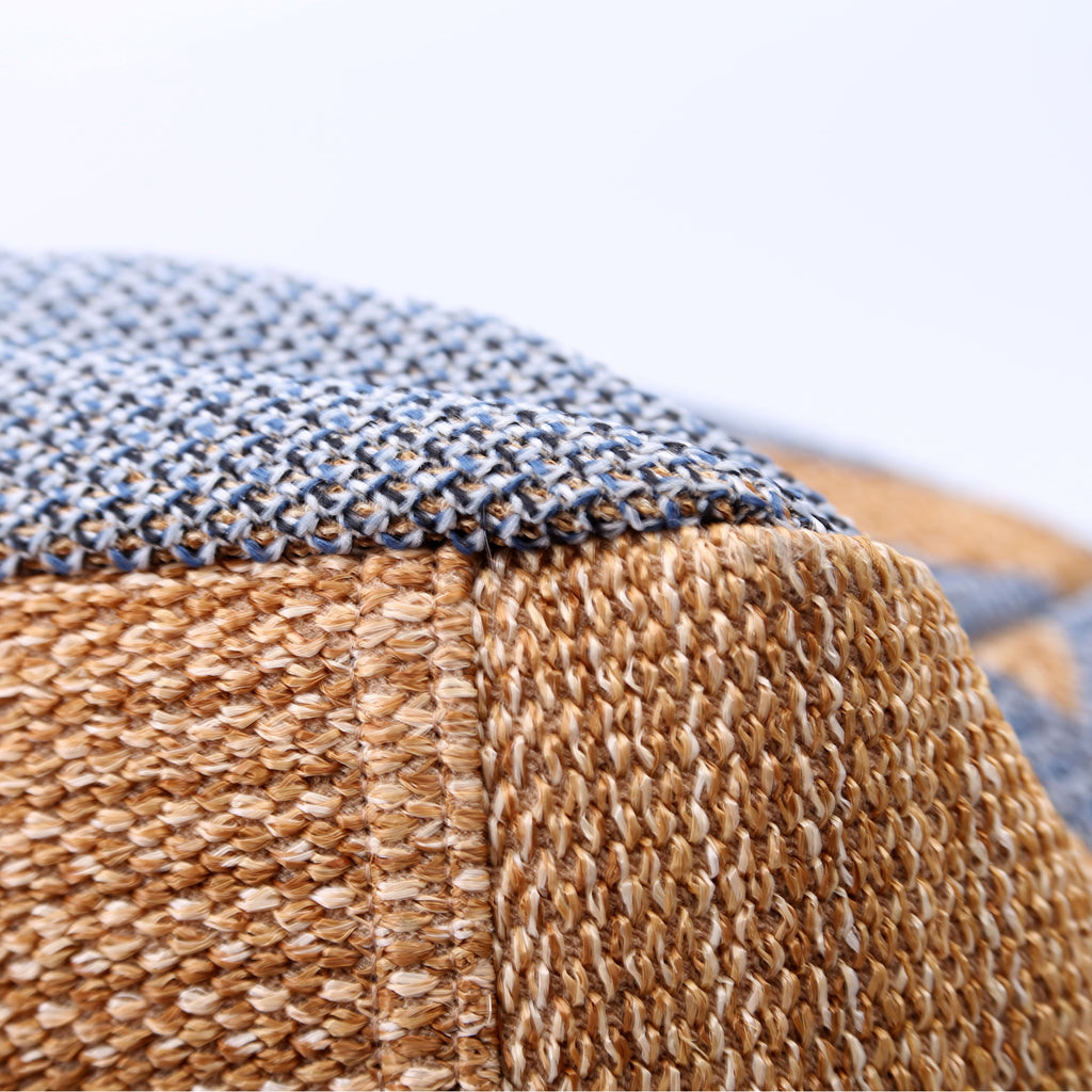 Shopping Bag Large Mixed Fibers 28M Tan/Blue