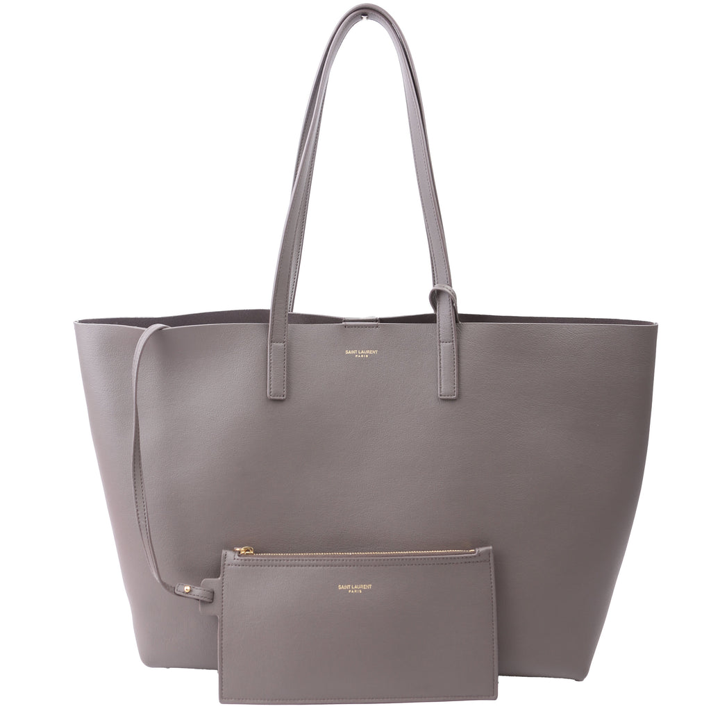 Shopping Bag East/West Supple Leather Grey