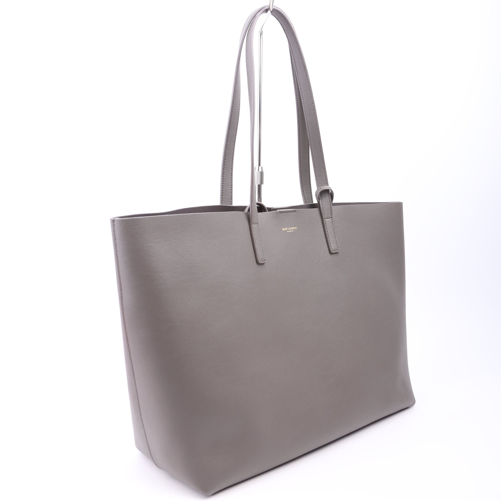 Shopping Bag East/West Supple Leather Grey