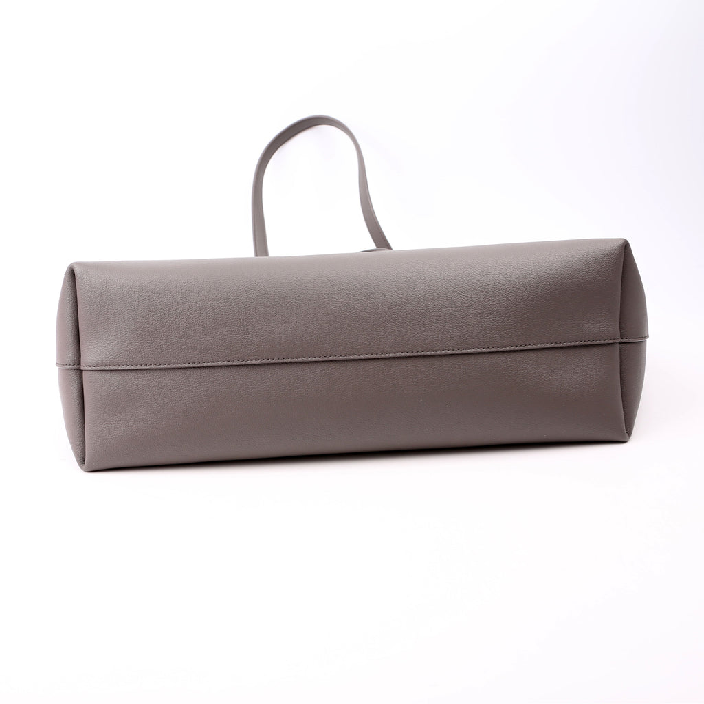 Shopping Bag East/West Supple Leather Grey
