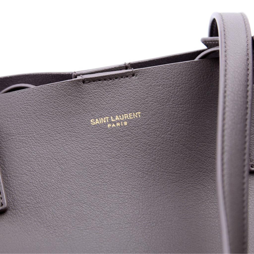 Shopping Bag East/West Supple Leather Grey