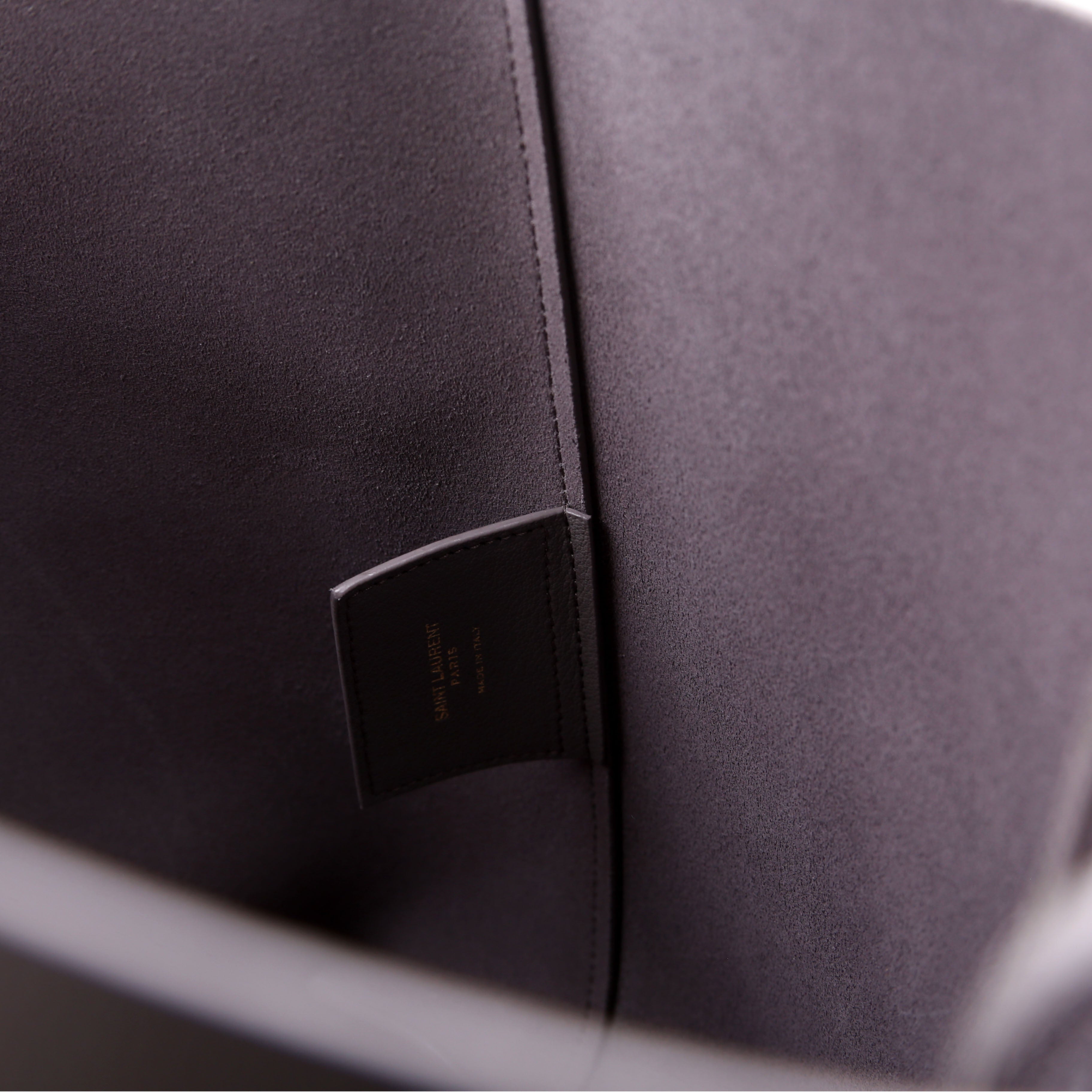 Shopping Bag East/West Supple Leather Grey