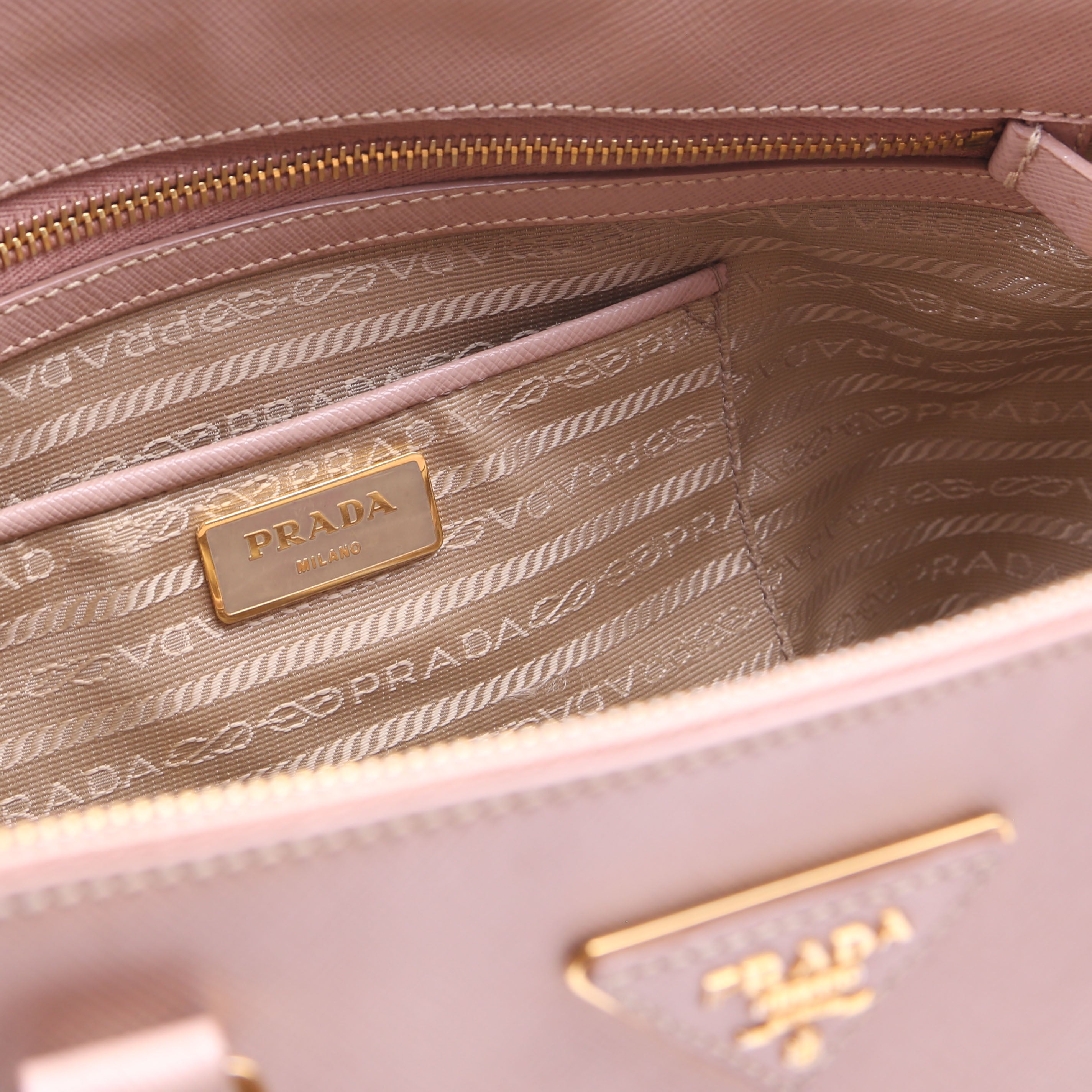 Prada Saffiano Galleria Medium Tan