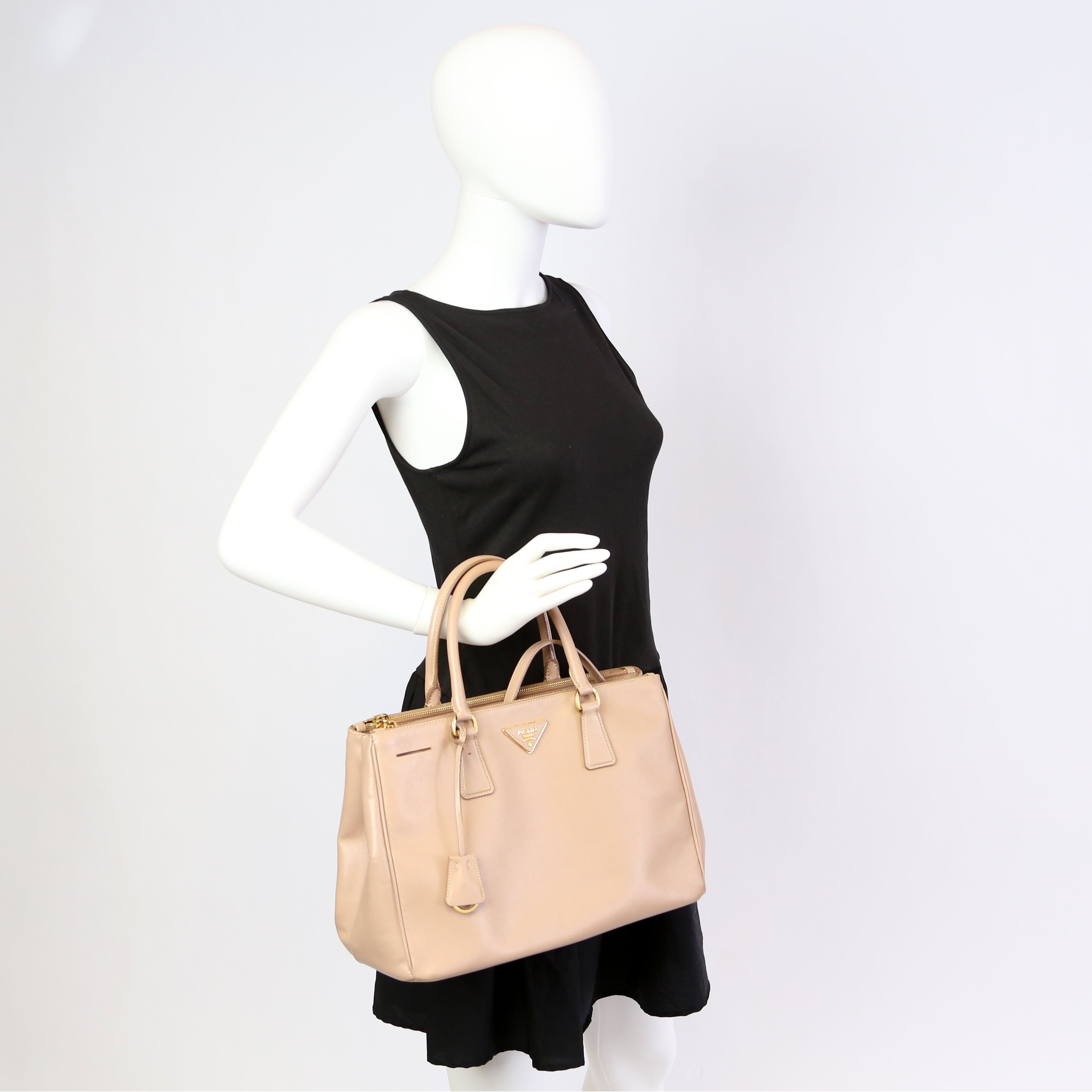 Prada Saffiano Galleria Medium Tan