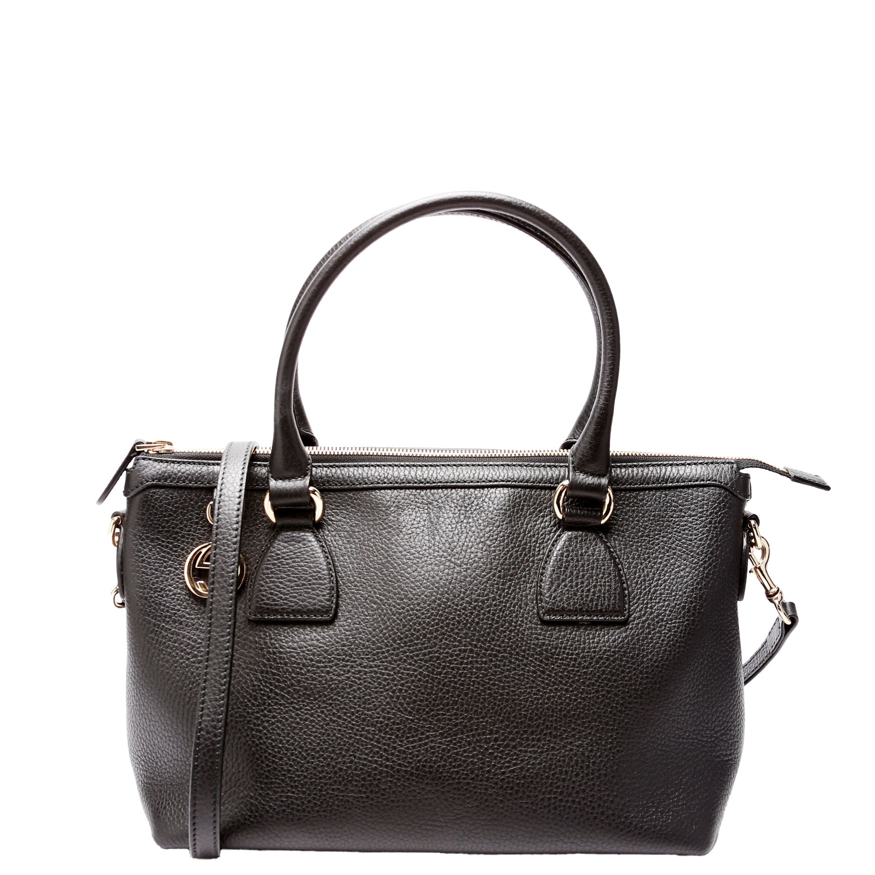 449659 GG Charm Satchel Black