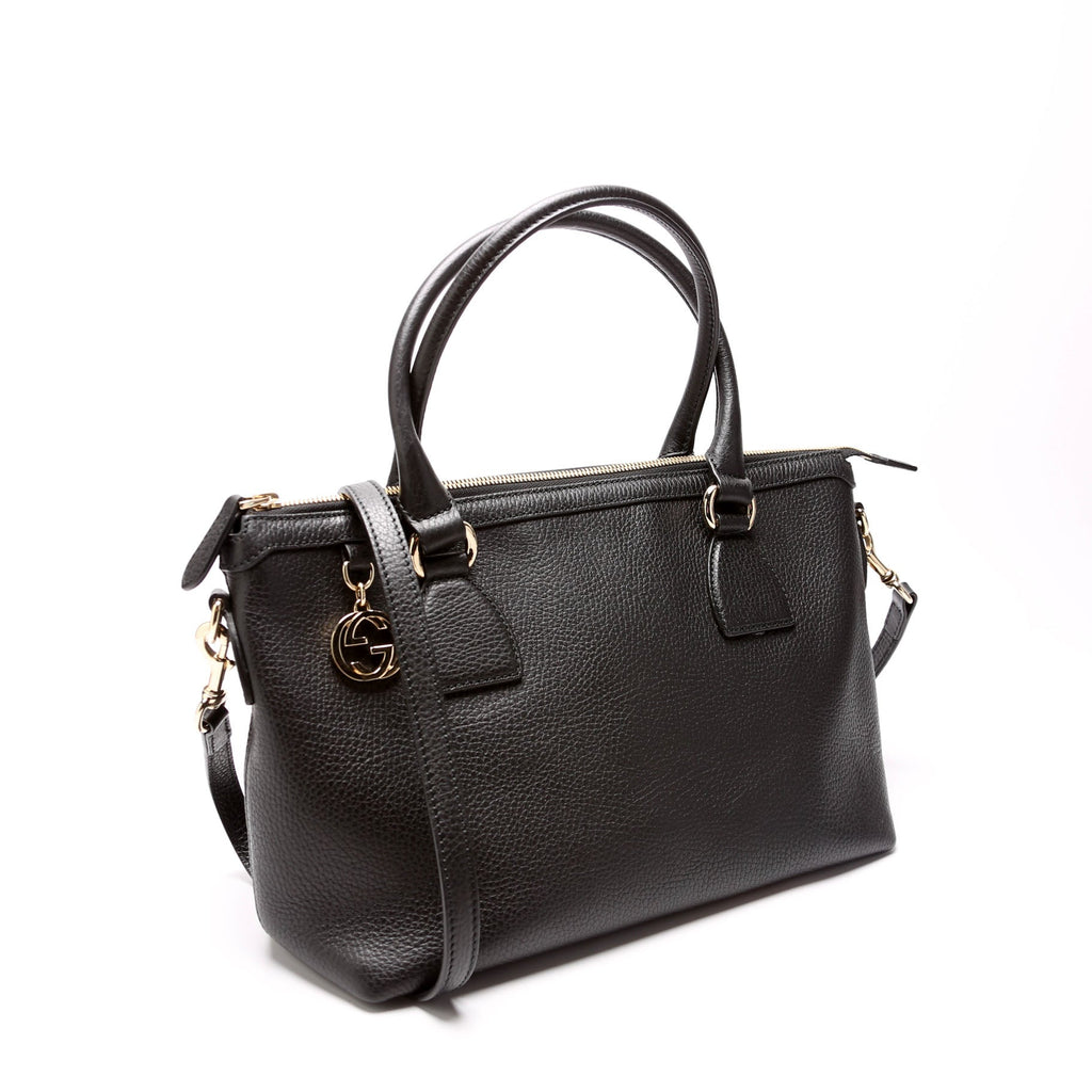 449659 GG Charm Satchel Black