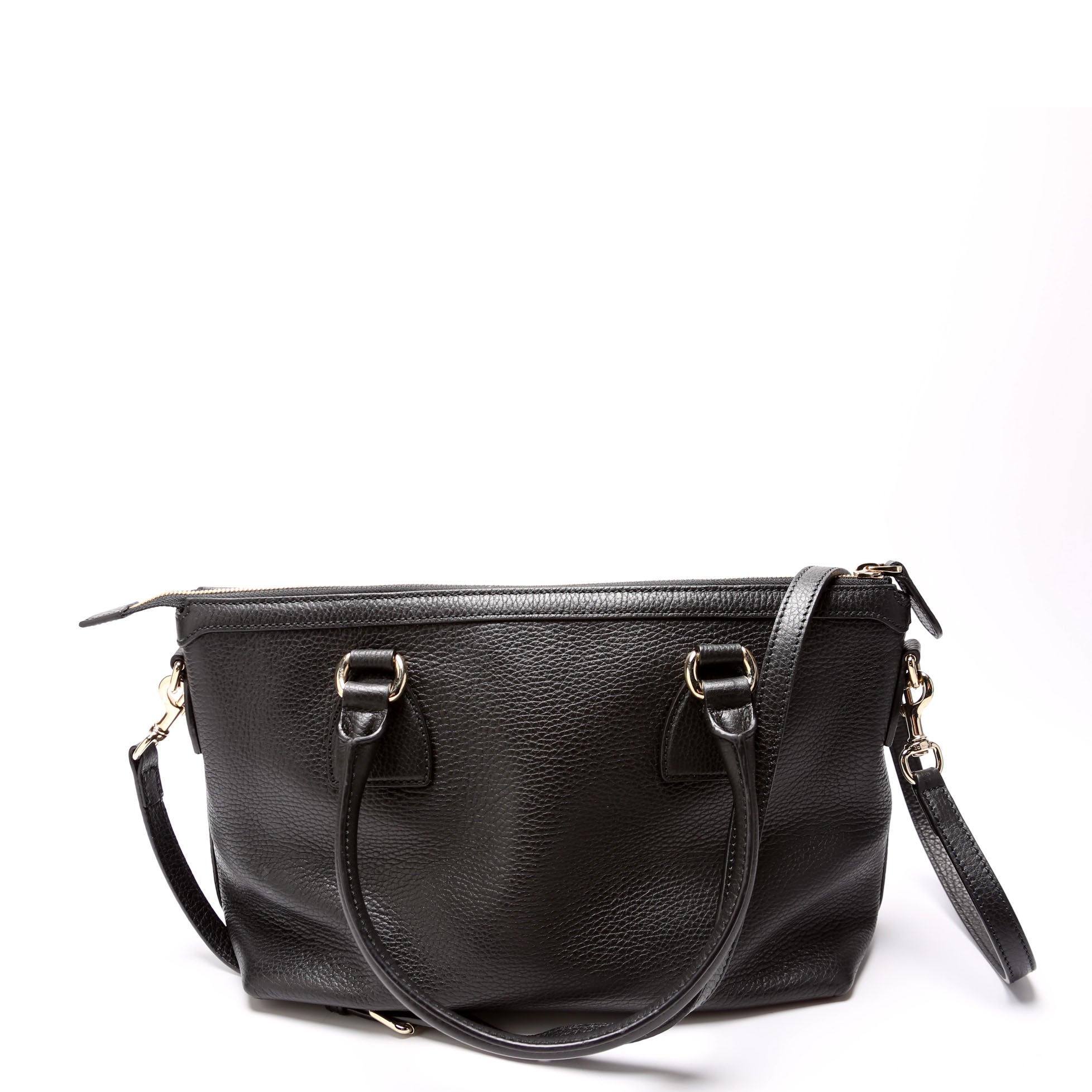 449659 GG Charm Satchel Black
