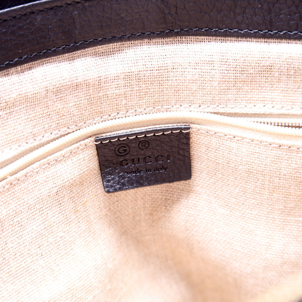 449659 GG Charm Satchel Black