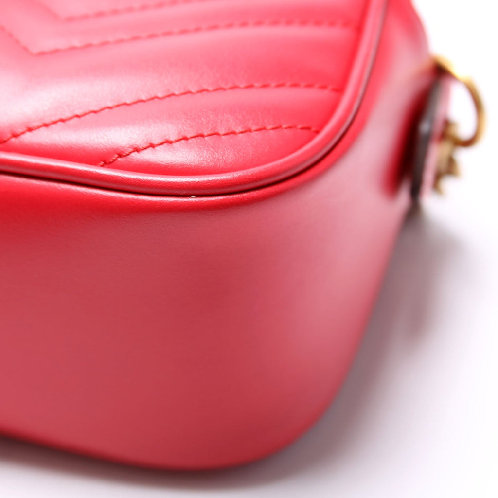 Gucci 447632 Marmont Small Canvas Camera Red