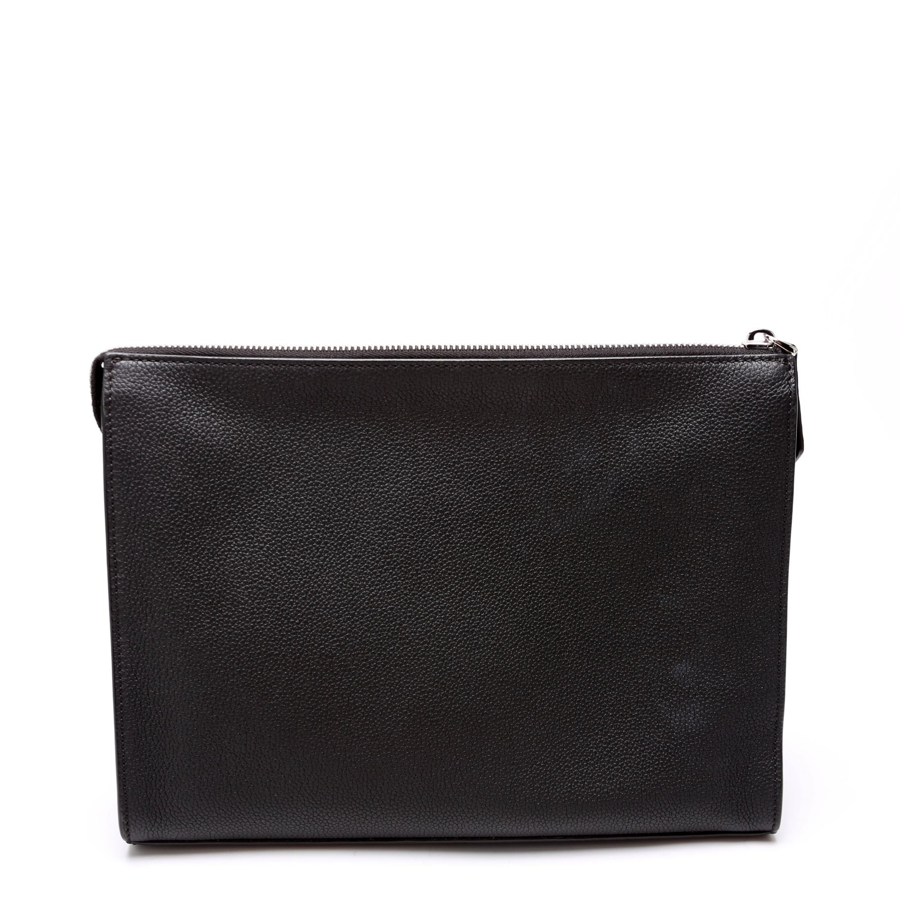 7VA491 Roma Leather Flat Pouch Black