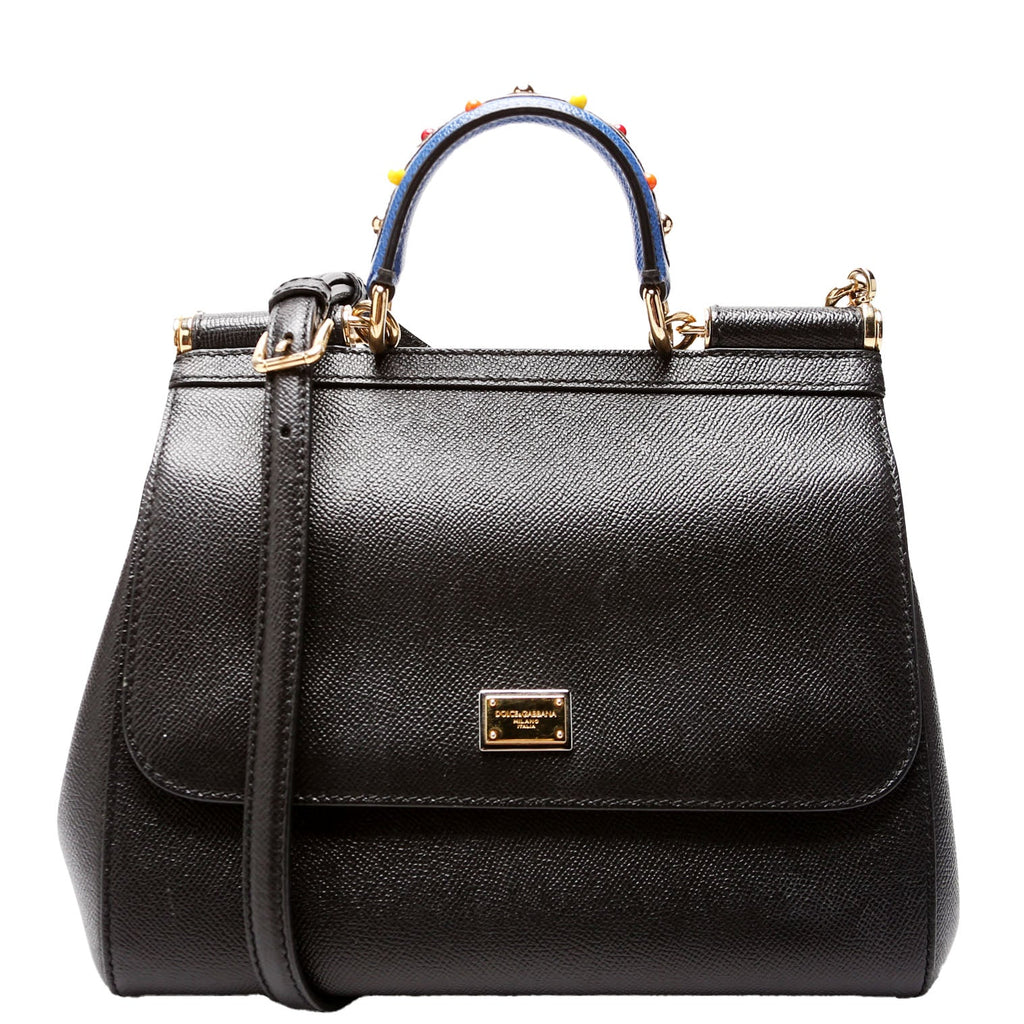 Miss Sicily Small Top Handle Black/Multicolor