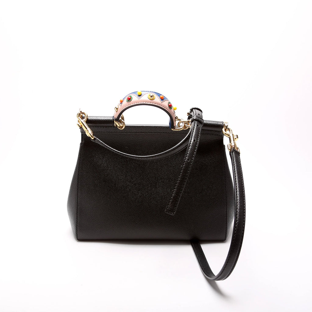 Miss Sicily Small Top Handle Black/Multicolor