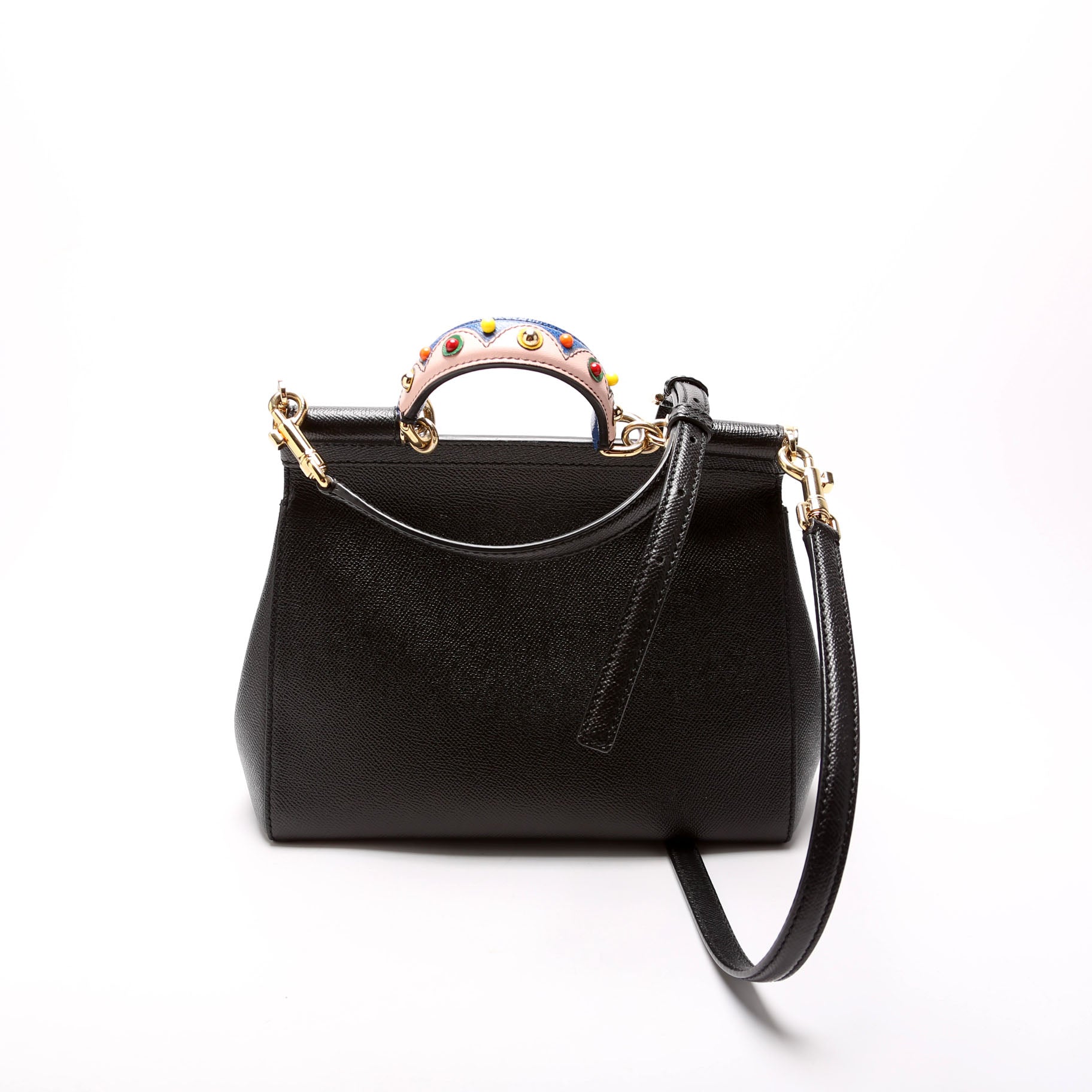 Miss Sicily Small Top Handle Black/Multicolor