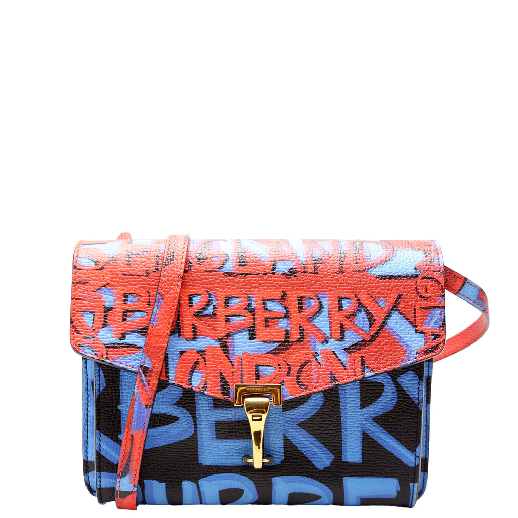 4072491 Graffiti Leather Macken Crossbody Red/Blue