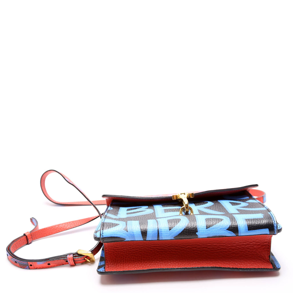 4072491 Graffiti Leather Macken Crossbody Red/Blue
