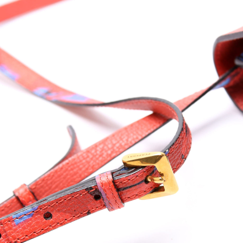 4072491 Graffiti Leather Macken Crossbody Red/Blue