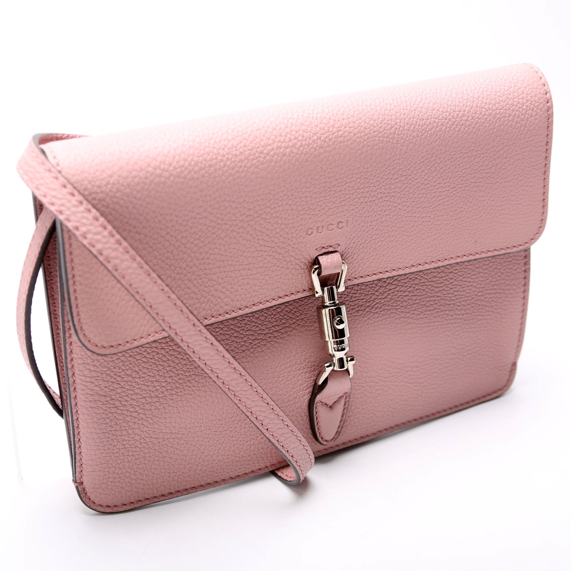 364435 Jackie Small 2-Way Flap Clutch Pink