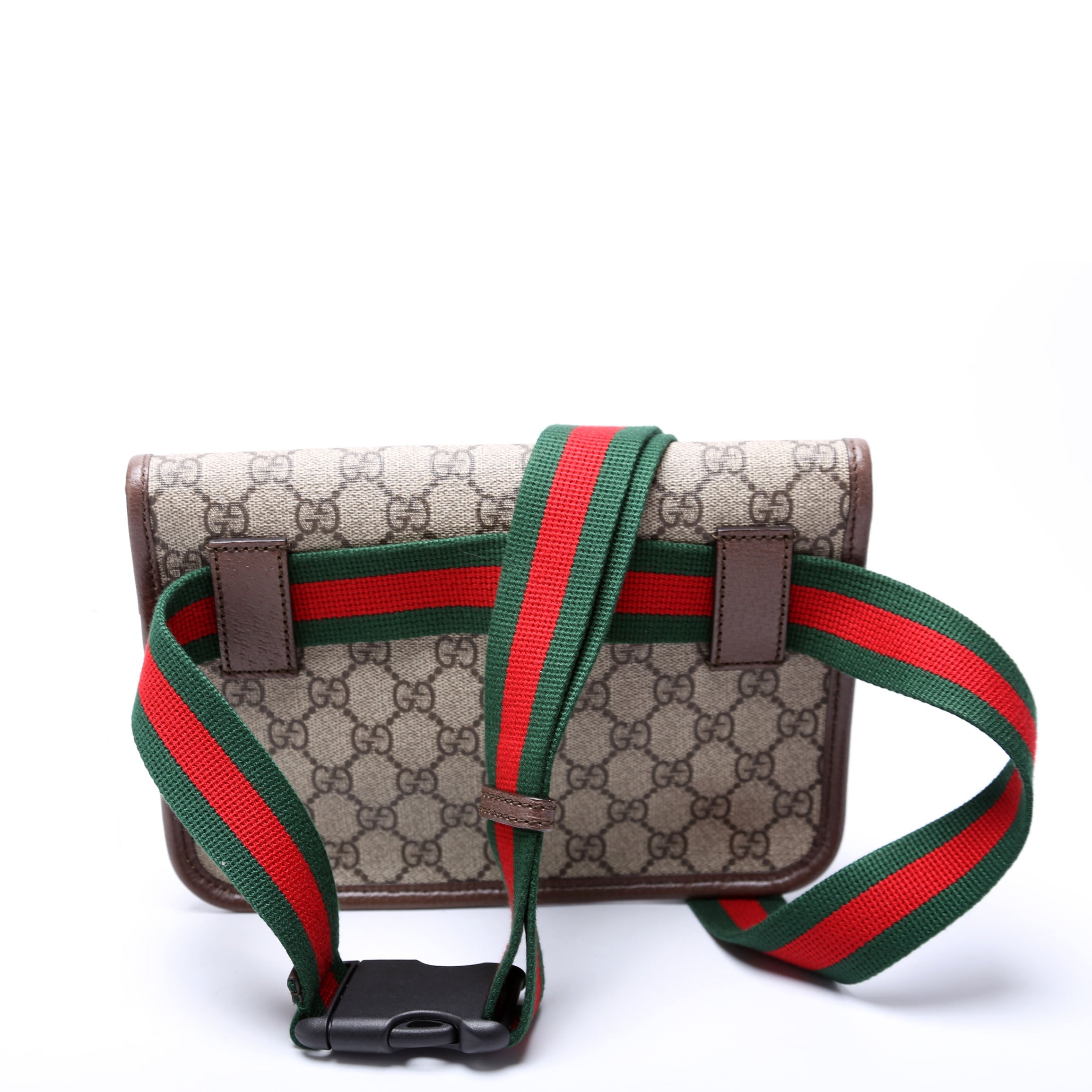493930 GG Supreme Neo Web Belt Brown
