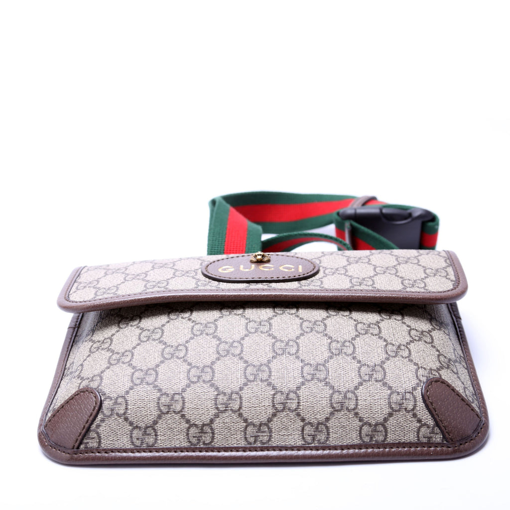 493930 GG Supreme Neo Web Belt Brown