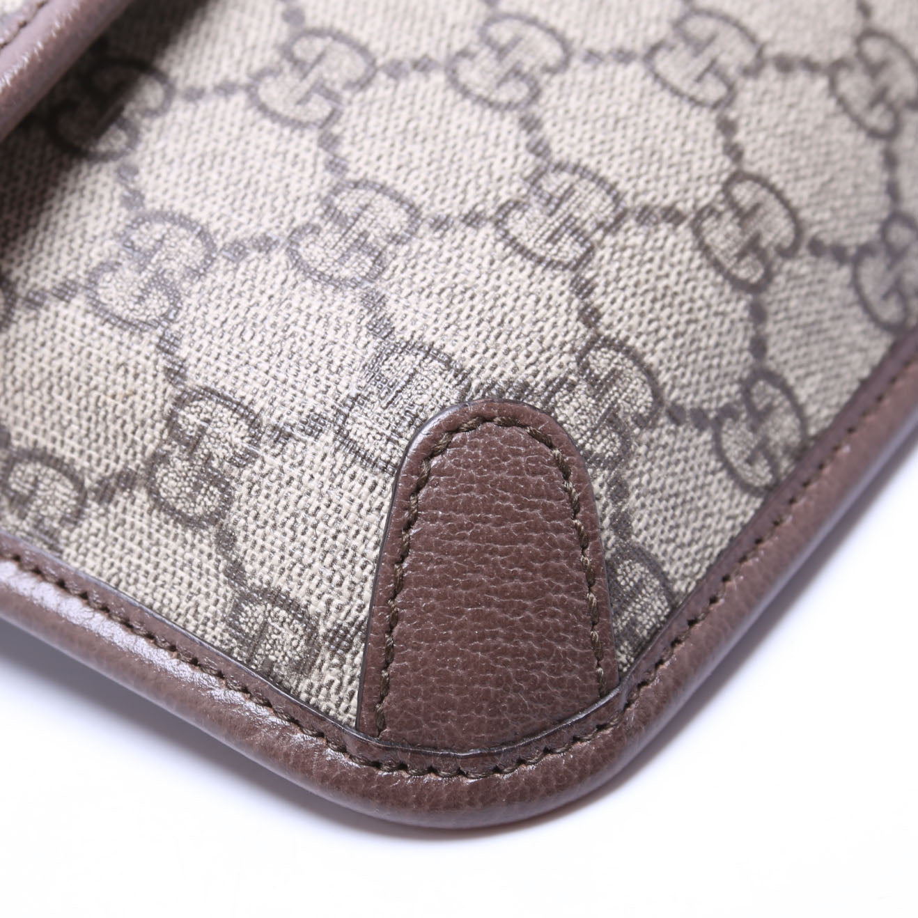 493930 GG Supreme Neo Web Belt Brown