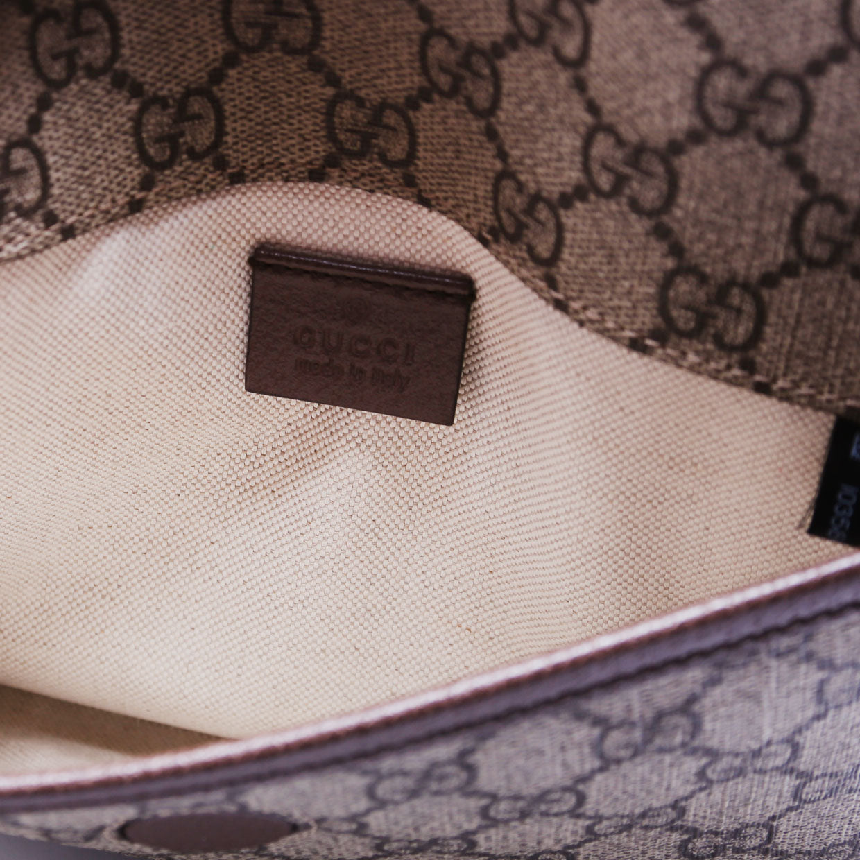 493930 GG Supreme Neo Web Belt Brown