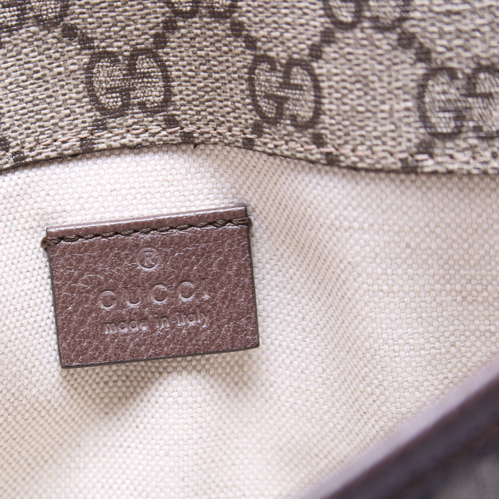 493930 GG Supreme Neo Web Belt Brown