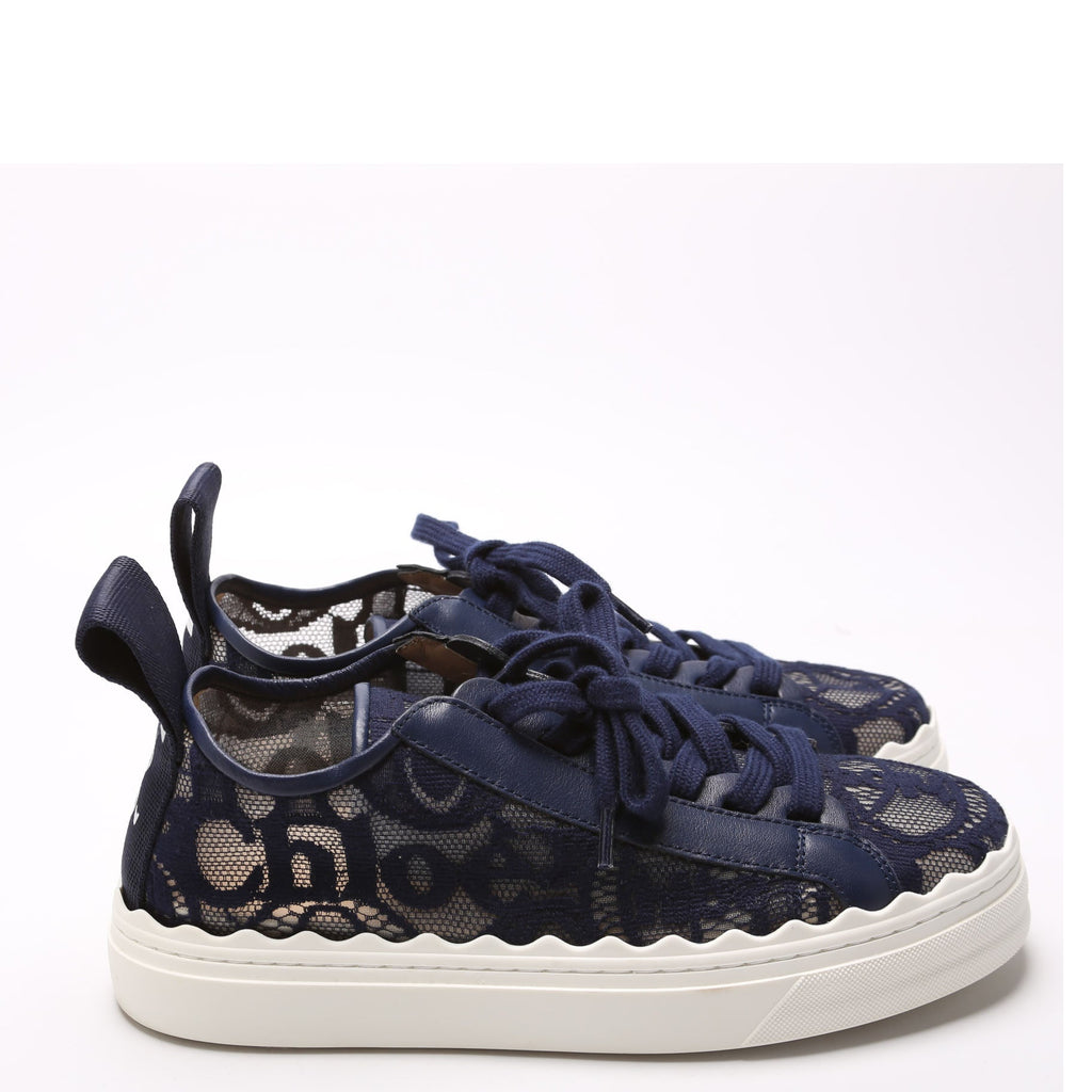 Lauren Lace Sneakers Size 38 Navy