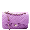 Classic Flap Jumbo Caviar RFID Purple
