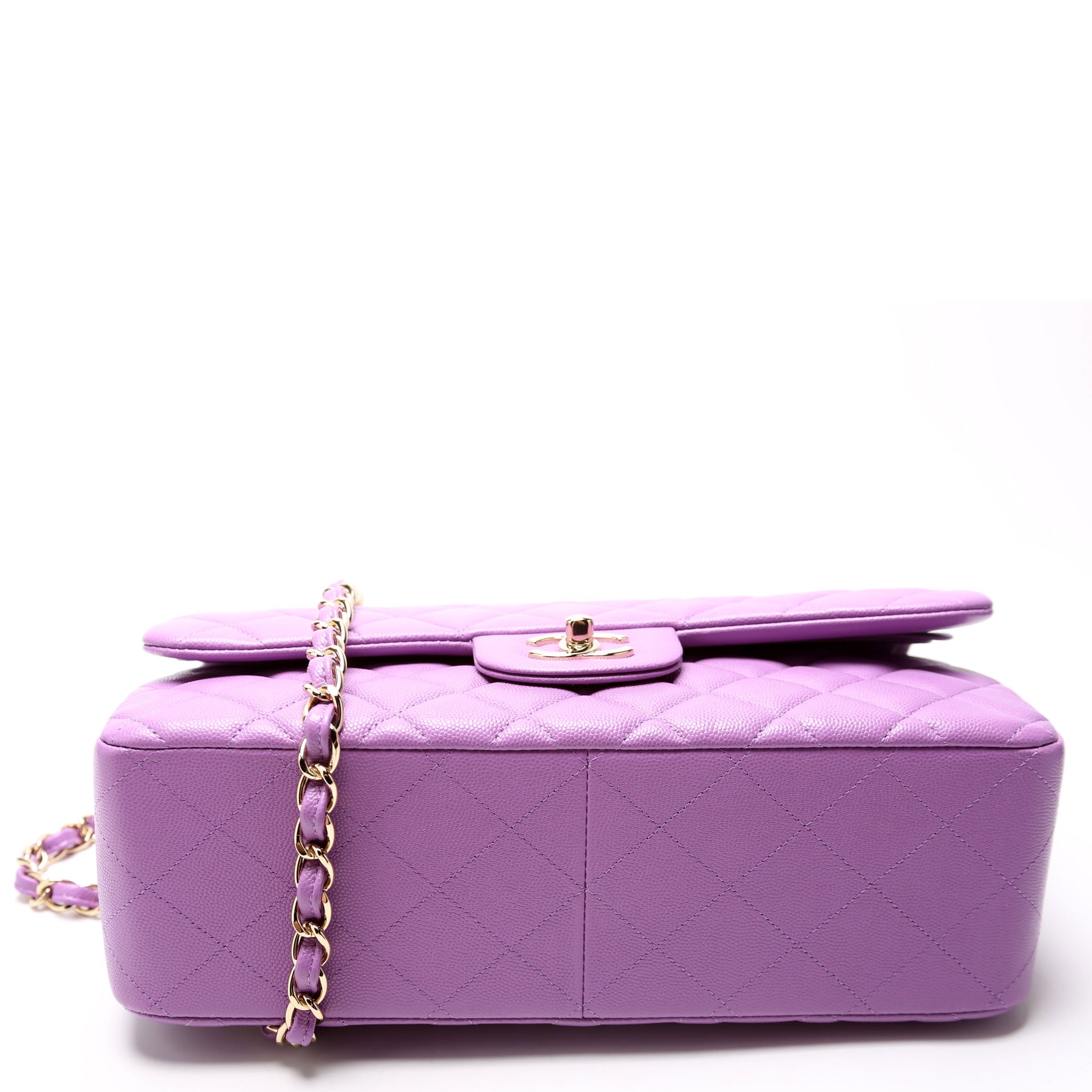 Classic Flap Jumbo Caviar RFID Purple