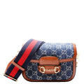 658574 1955 Horsebit Mini Bag Blue/Brown
