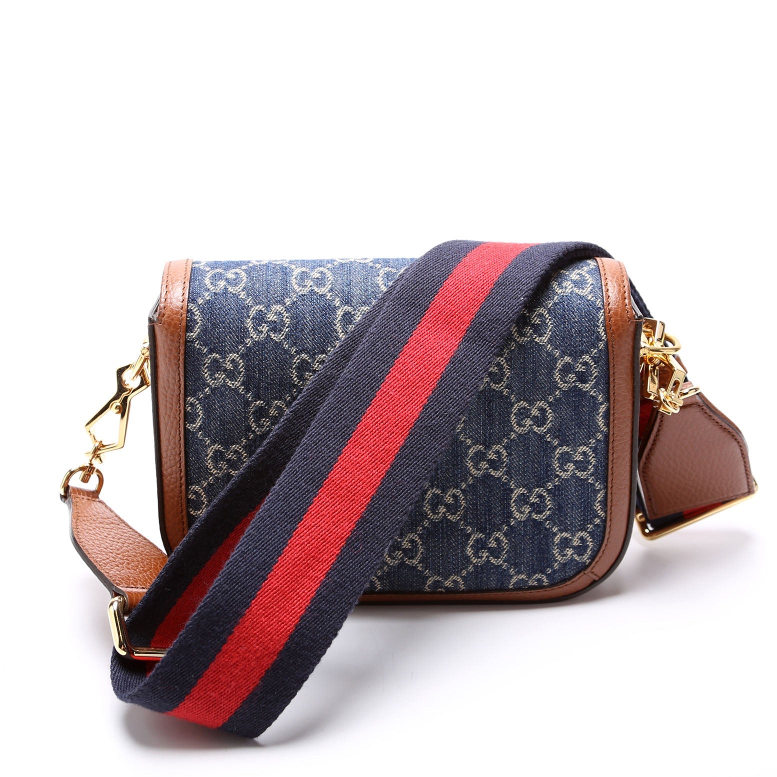 658574 1955 Horsebit Mini Bag Blue/Brown
