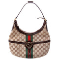 114369 GG Supreme Web Reins Hobo Brown