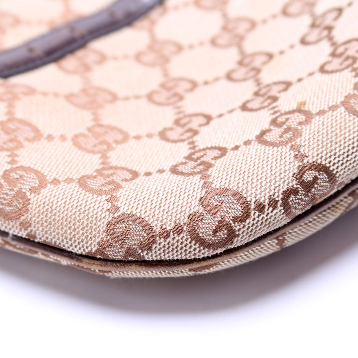 114369 GG Supreme Web Reins Hobo Brown