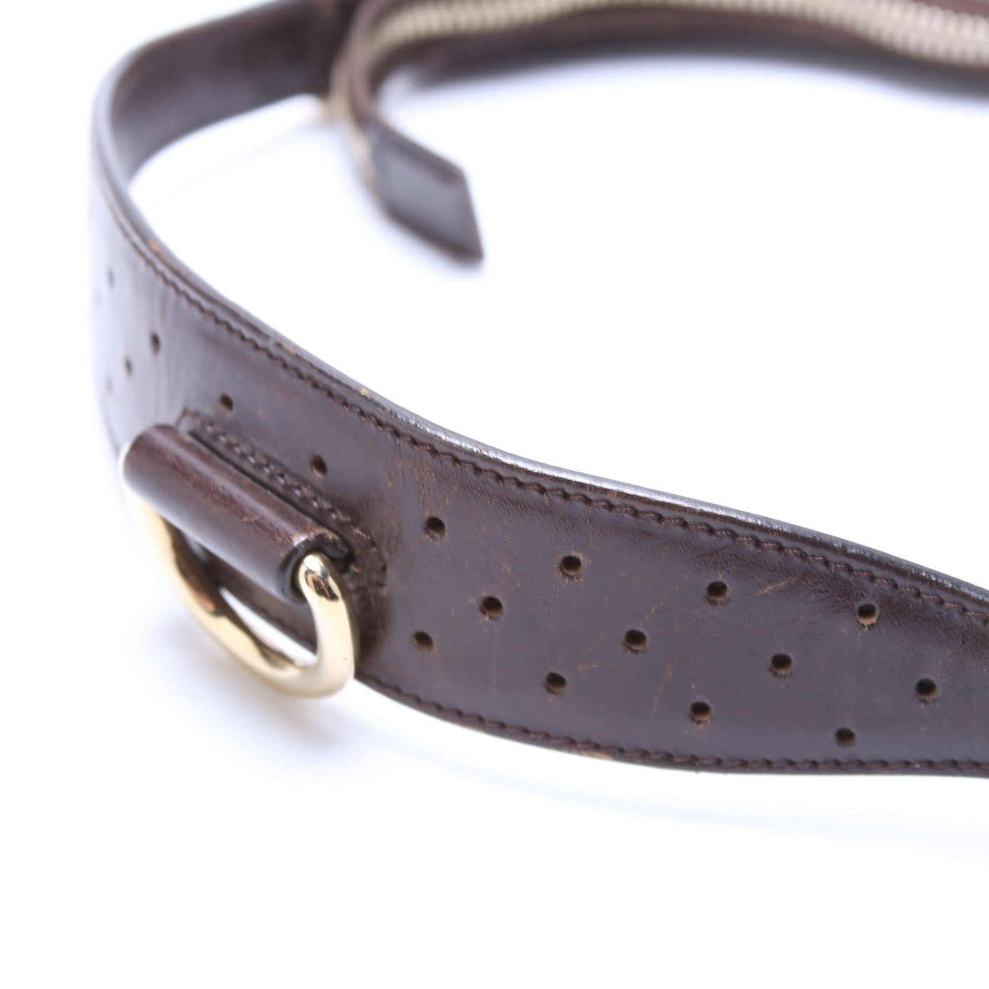 114369 GG Supreme Web Reins Hobo Brown