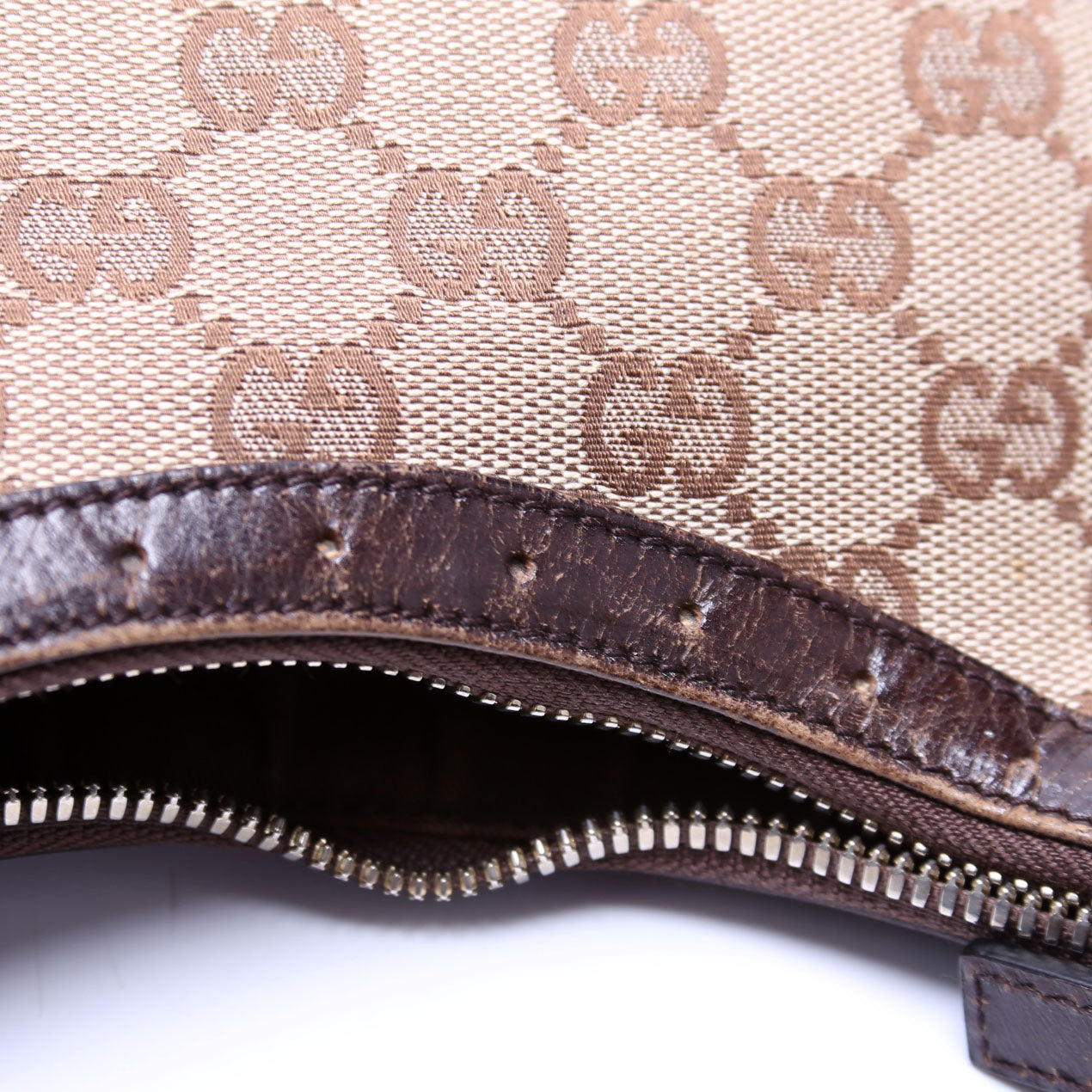 114369 GG Supreme Web Reins Hobo Brown