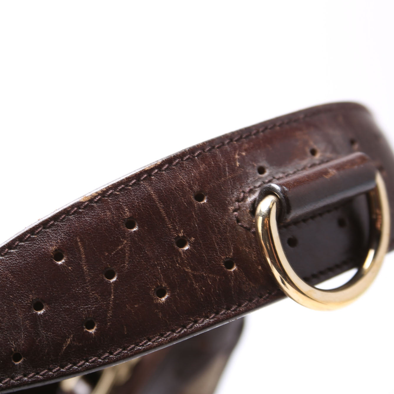 114369 GG Supreme Web Reins Hobo Brown