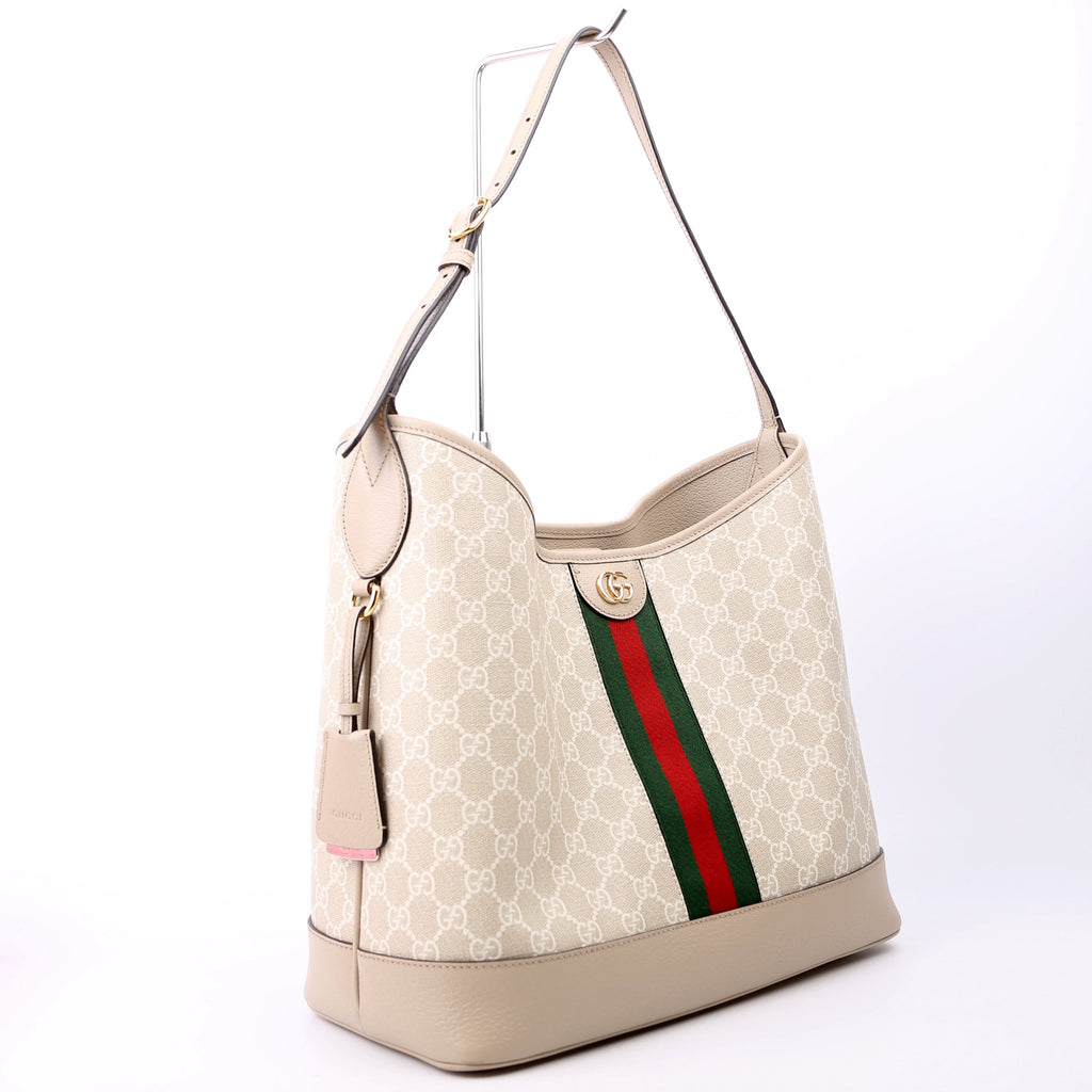 781392 GG Supreme Ophidia Shoulder Large Tan