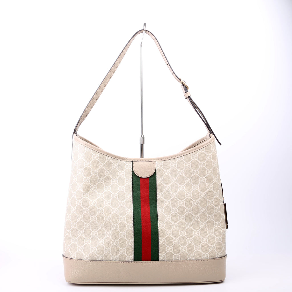 781392 GG Supreme Ophidia Shoulder Large Tan
