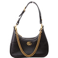 731817 Aphrodite Leather Small Shoulder Black