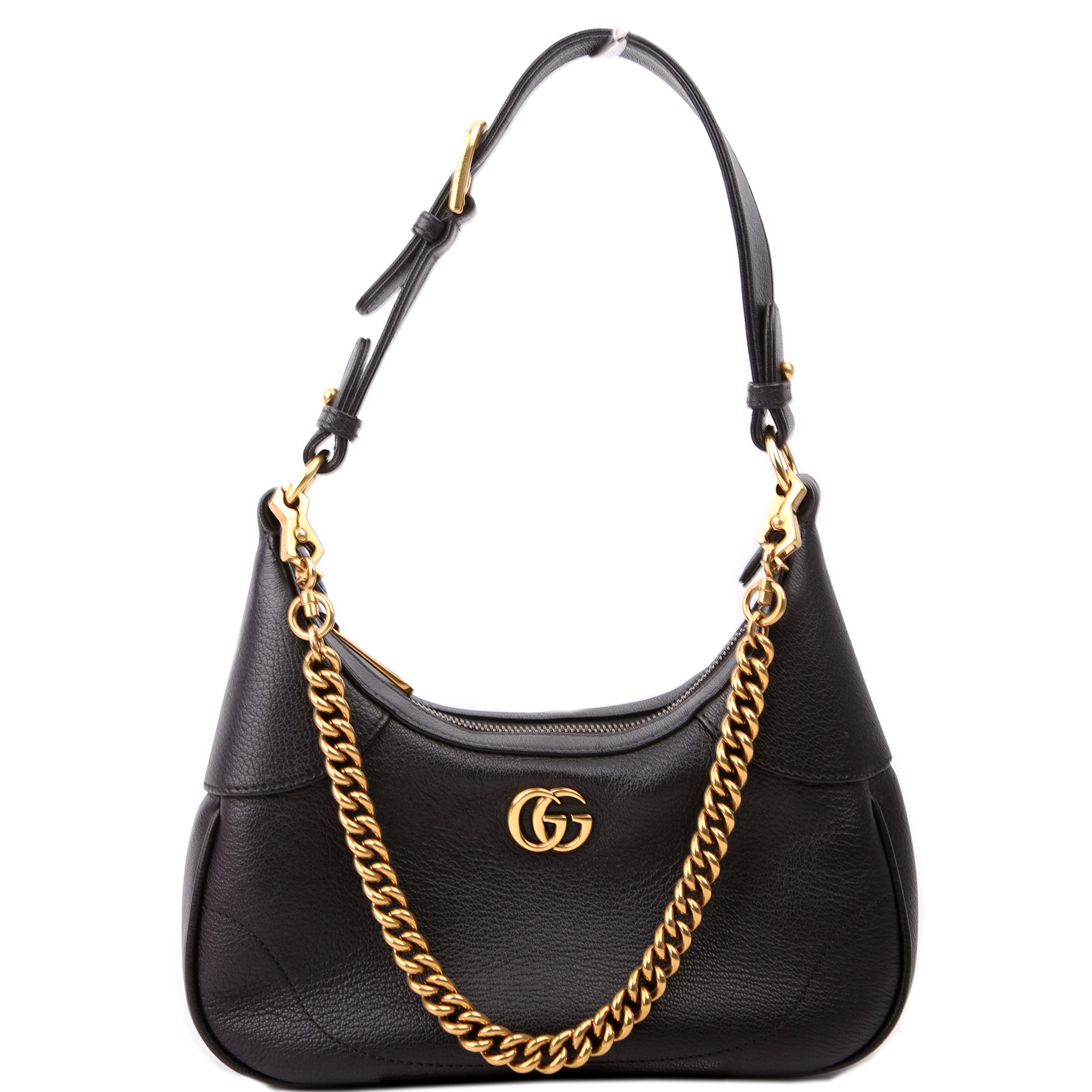 731817 Aphrodite Leather Small Shoulder Black