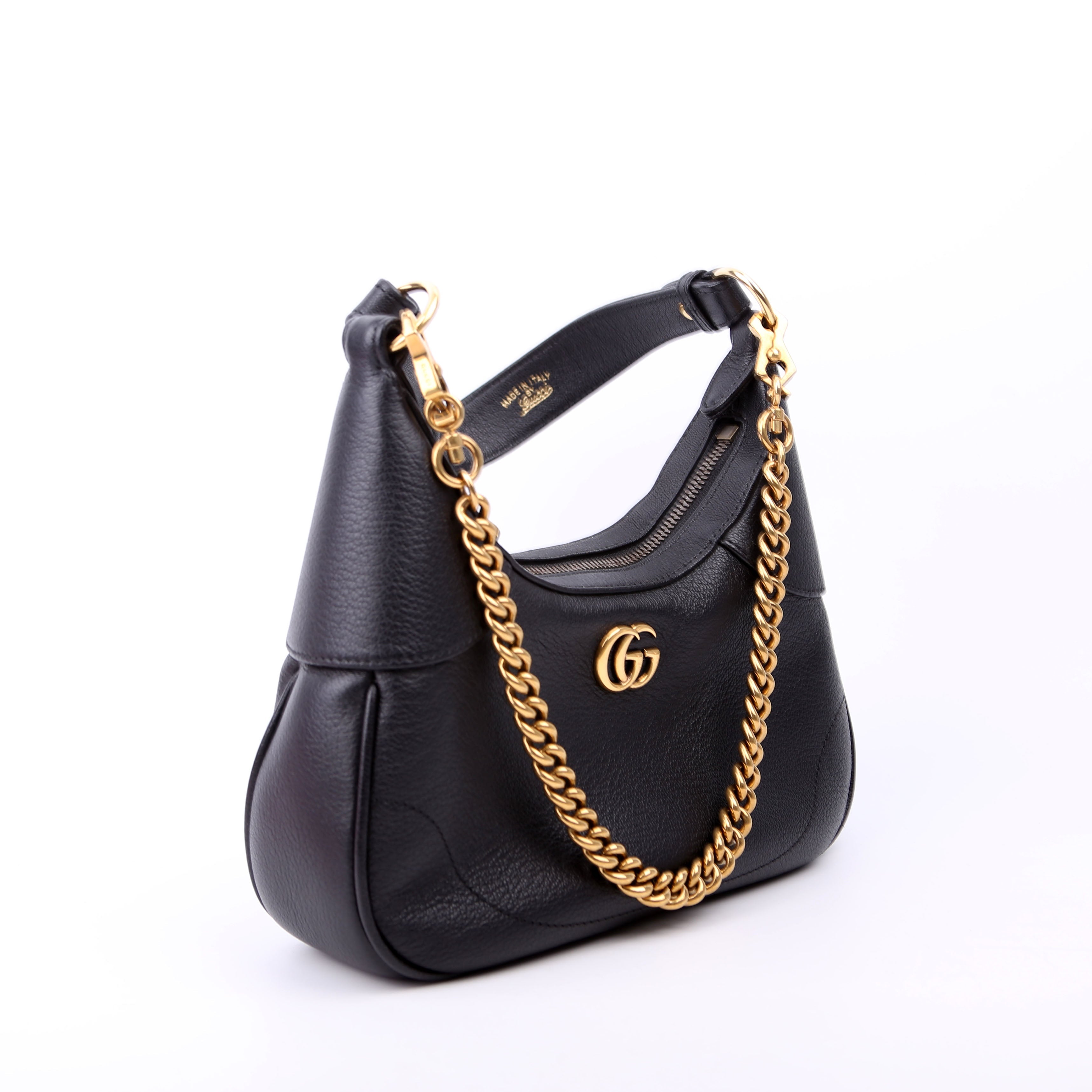731817 Aphrodite Leather Small Shoulder Black