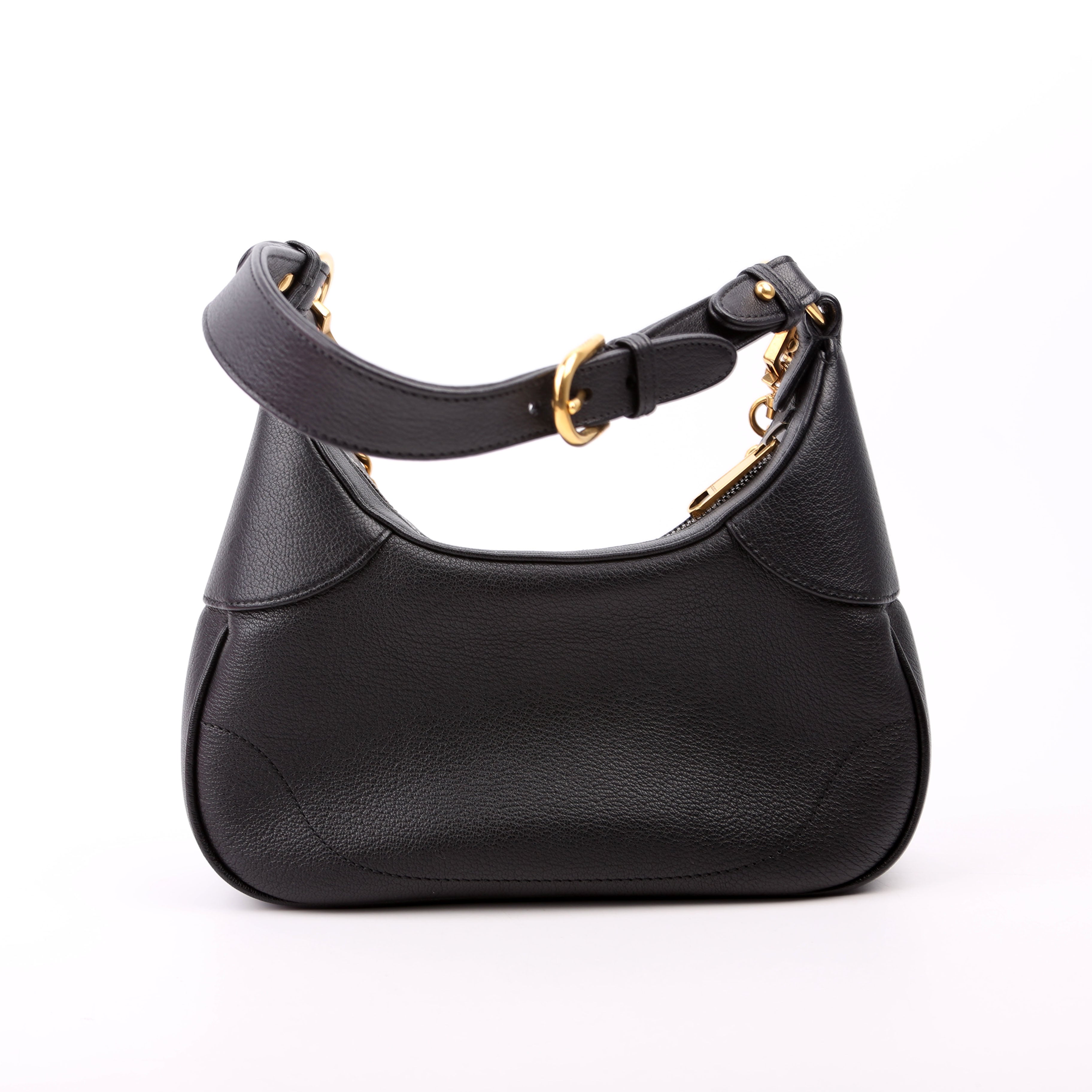 731817 Aphrodite Leather Small Shoulder Black